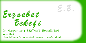 erzsebet bekefi business card